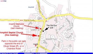 location of Ampthill Baptist Church