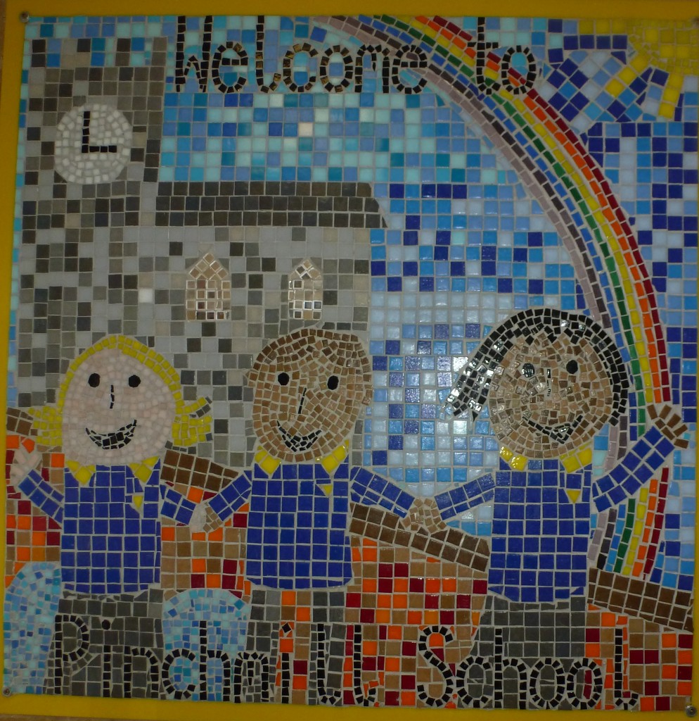 mosaic at pinchnill school Photo Jude Hirstwood